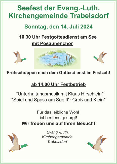 Hier finden Sie Informationen zum Seefest 2024.